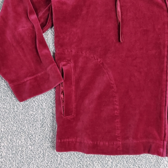 Maroon Velour Hoodie Set, New York Laundry, Plus Size 2XL - Picture 4 of 14